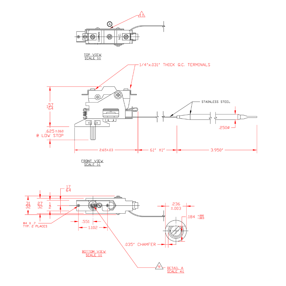 replacement for E.G.O. capillary thermostats