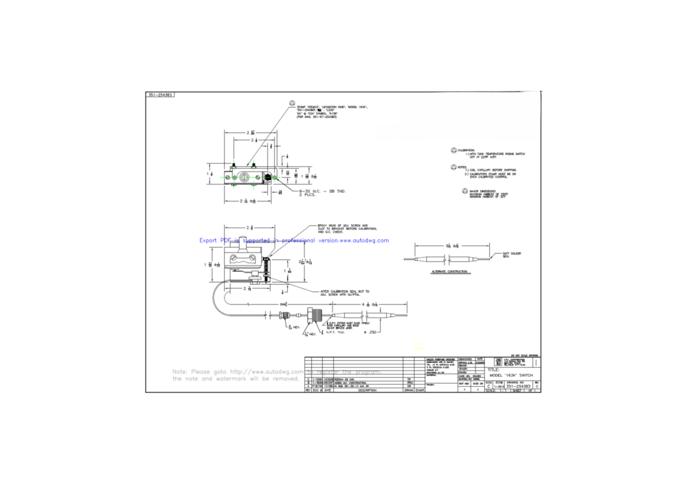 351-254383 Capillary Thermostat