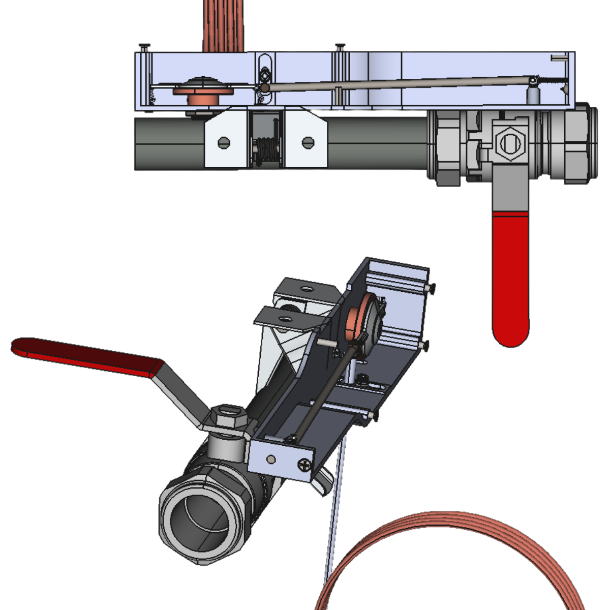 Temperature-Actuated Fluid Drain Valve Lockout